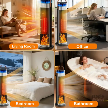 Tower Space Heater with Humidifier - Appliances > Heaters > Electric Heaters