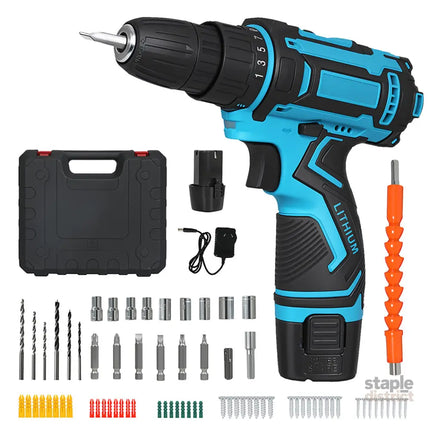 Traderight 12V Cordless Drill Kit 2.0Ah with 74pcs Set-2018816701663154176