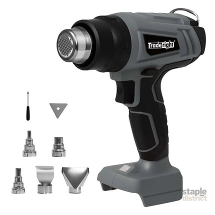 Traderight 21V Heat Gun Kit 500°C Cordless 5 Nozzles-2006733387984932864