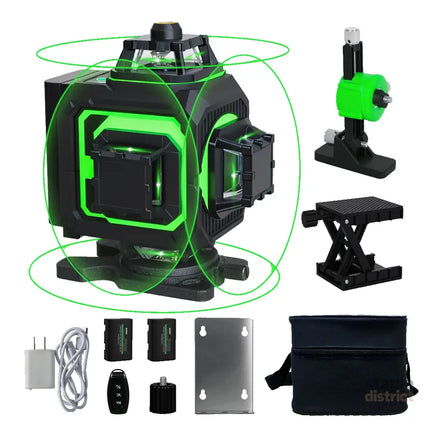 Traderight 4D 16 Line Green Laser Level Remote Tripod-2029387307009839112