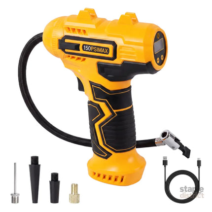 Traderight Cordless Tyre Inflator Air Car Compressor Pump LCD Digital Handheld-2061251869904343048