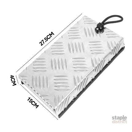 Truma Cowl Cover Silver Universal Aluminum Checker Plate External Flue Vent Spraying Console Replacement Part Fits