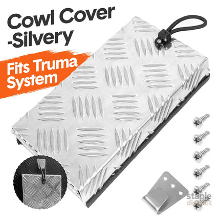 Truma Cowl Cover Silver Universal Aluminum Checker Plate External Flue Vent Spraying Console Replacement Part Fits