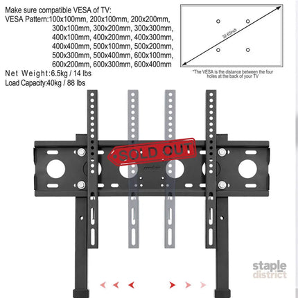 TV Stand Base Mount Bracket Swivel for 32-65 LED LCD Screen - Appliances > TV > TVs & Accessories