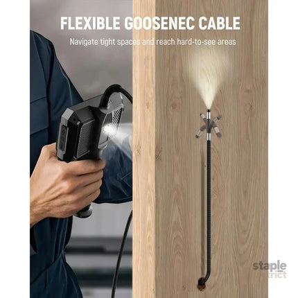 Two-Way Articulating Borescope Camera with Light 0.25in Slim Probe Industrial Endoscope Inspection Camera with Light
