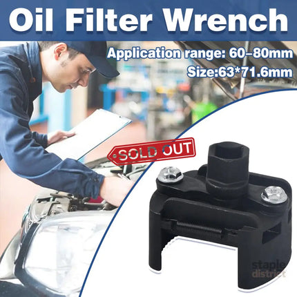 U Shaped Filter Wrench Universal Oil Filter Removal Spanner Tool Adjustable Grip - Auto Accessories > Auto Accessories
