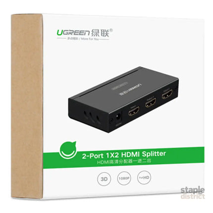 UGREEN 1 x 2 HDMI Amplifier Splitter - Black (40201) - Appliances > TV > TVs & Accessories
