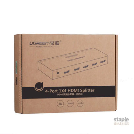 UGREEN 1 x 4 HDMI Amplifier Splitter - Black (40202) - Appliances > TV > TVs & Accessories