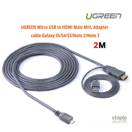 UGREEN MHL Micro USB 11 Pin to HDMI Adater Cable 2M (20139) - Appliances > TV > TVs & Accessories