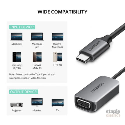 UGreen USB Type C to VGA Converter 50316 - Appliances > TV > TVs & Accessories