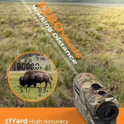 Ultra Long Range & Fast Accuracy: CIGMAN upgraded range finder measures from 5 to 3280 yards with an accuracy of ±1