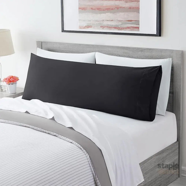 Ultra Soft Microfiber Body Pillow Cover/Pillowcases with Envelope-style pocket (50cm x 150cm Body Pillow Cover,black)