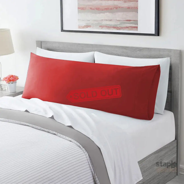 Ultra Soft Microfiber Body Pillow Cover/Pillowcases with Envelope-style pocket (50cm x 150cm Body Pillow Cover,red)