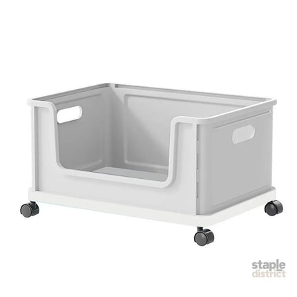 Under Desk Book Storage Box with Wheels Movable Classroom Student Organiser Rack - Blue - Baby & Kids > Kid’s Furniture