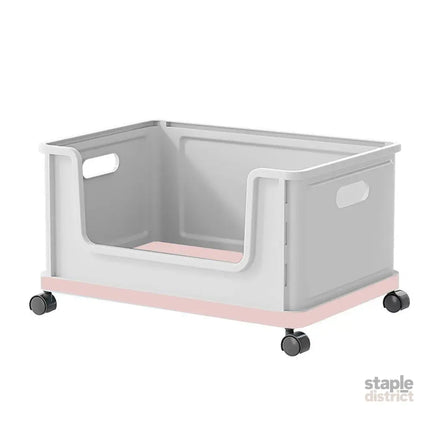 Under Desk Book Storage Box with Wheels Movable Classroom Student Organiser Rack - Blue - Baby & Kids > Kid’s Furniture