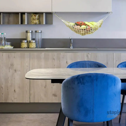 Under Desk Hanging Fruit Basket Kitchen Storage Net Home Organizer for Fruits - White - Commercial > Packaging >