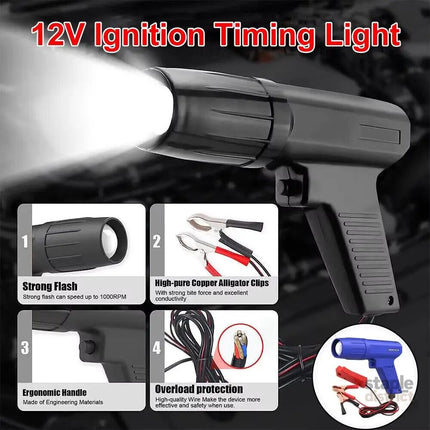 Universal 12V Ignition Timing Light Strobe Lamp 1.36m Cable - Auto Accessories > Auto Accessories Others > Automotive