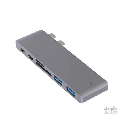 USB 3.0 Type-C HUB 6 Port Powered Adapter Grey-2018816658600235008