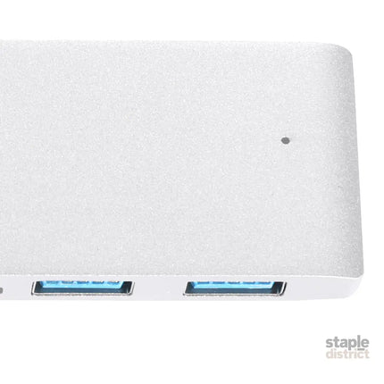 USB 3.0 Type-C HUB 6 Port Powered Adapter Silver-2018816658776395781