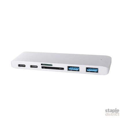 USB 3.0 Type-C HUB 6 Port Powered Adapter Silver-2018816658776395777