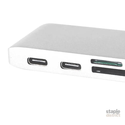 USB 3.0 Type-C HUB 6 Port Powered Adapter Silver-2018816658776395779