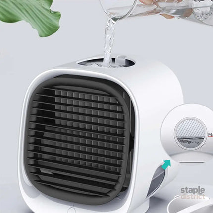 USB Mini Air Purifier - Portable Desktop Air Conditioner Cooling Fan With Water - Appliances > Aroma Diffusers &