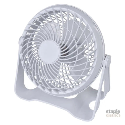 USB Powered Desk Fan – Portable 2-Speed Adjustable Angle Cooling Fan (White) - Appliances > Fans > Portable Fans