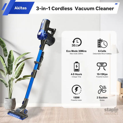 V8 150W Handheld Stick Vacuum Cleaner 40 Min Runtime LED - Appliances > Vacuum Cleaners > Stick Vacuums