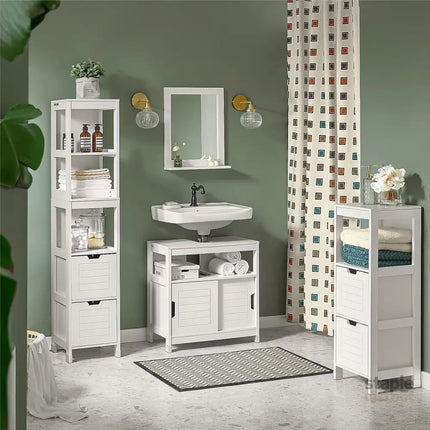 Vanity Unit Bathroom Furniture White - Furniture > Bathroom > Bathroom Cabinets Cupboards & Storage