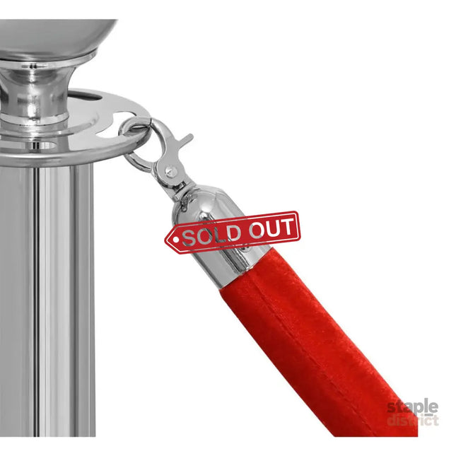 Velvet Rope for Queue Barrier - Red - Commercial > Commercial Others > Fencing & Barriers