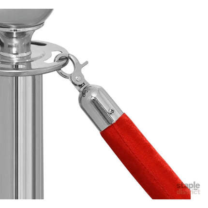 Velvet Rope for Queue Barrier - Red - Commercial > Commercial Others > Fencing & Barriers