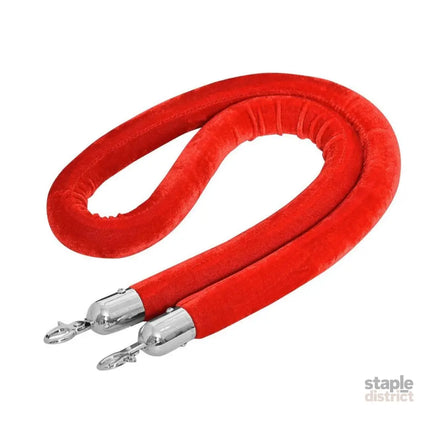 Velvet Rope for Queue Barrier - Red - Commercial > Commercial Others > Fencing & Barriers