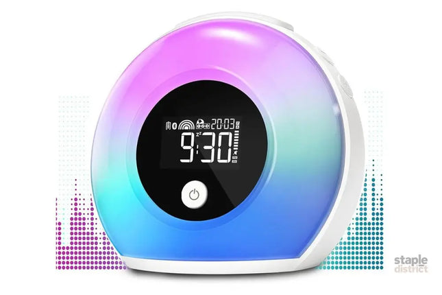 Wake-Up Light Alarm Clock Night Light Alarm Clock with Bluetooth Speaker Dimmable Colorful Light - Home & Garden >