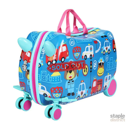 Wanderlite 17’’ Kids Ride On Luggage Children Suitcase Trolley Travel Car - Baby & Kids > Ride On Cars Go-karts & Bikes