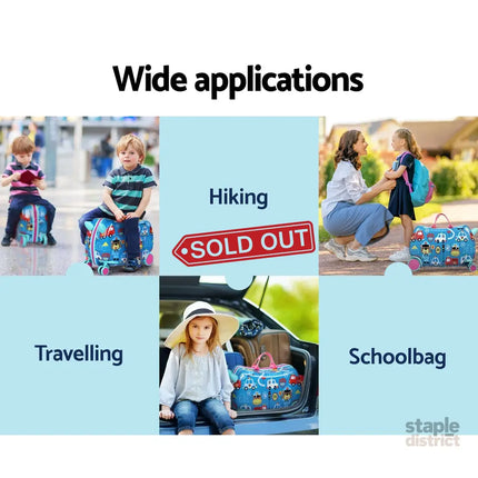Wanderlite 17’’ Kids Ride On Luggage Children Suitcase Trolley Travel Car - Baby & Kids > Ride On Cars Go-karts & Bikes