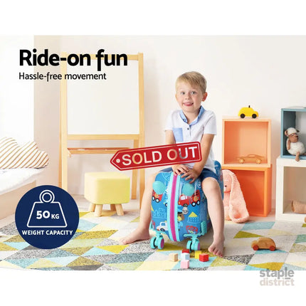 Wanderlite 17’’ Kids Ride On Luggage Children Suitcase Trolley Travel Car - Baby & Kids > Ride On Cars Go-karts & Bikes