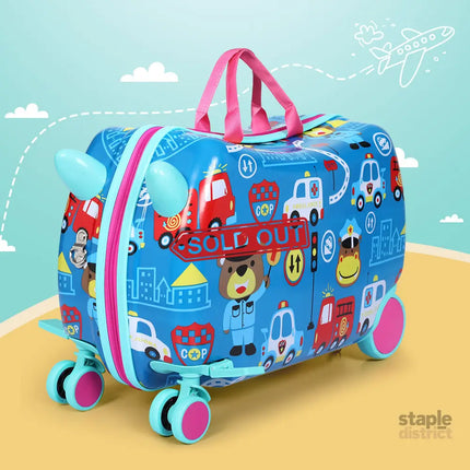 Wanderlite 17’’ Kids Ride On Luggage Children Suitcase Trolley Travel Car - Baby & Kids > Ride On Cars Go-karts & Bikes