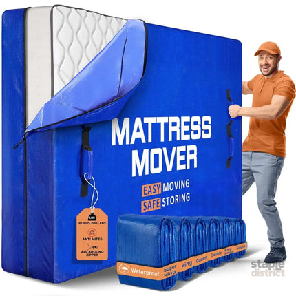 Waterproof Mattress Bag Mattresses Protector Plastic Moving Storage Dust Cover Carry Bed Zipper Packing Reusable