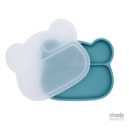 We Might Be Tiny Bear Stickie Plate- Blue Dusk Lid-2006733466208702469