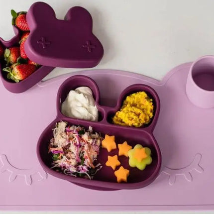 We Might Be Tiny Bunny Stickie Plate Plum-2006733438308192260
