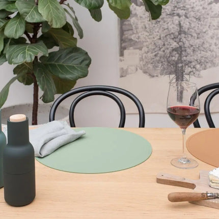 We Might Be Tiny Round Placie? Silicone Placemat Grey-2006733467546685445