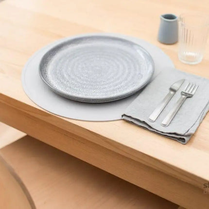 We Might Be Tiny Round Placie? Silicone Placemat Grey-2006733467546685446