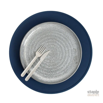 We Might Be Tiny Round Placie? Silicone Placemat Grey-2006733467546685444