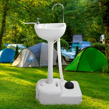 Weisshorn Camping Basin Portable Hand Wash Sink Stand 19L Capacity - Home & Garden > DIY > Kitchen & Bathroom DIY