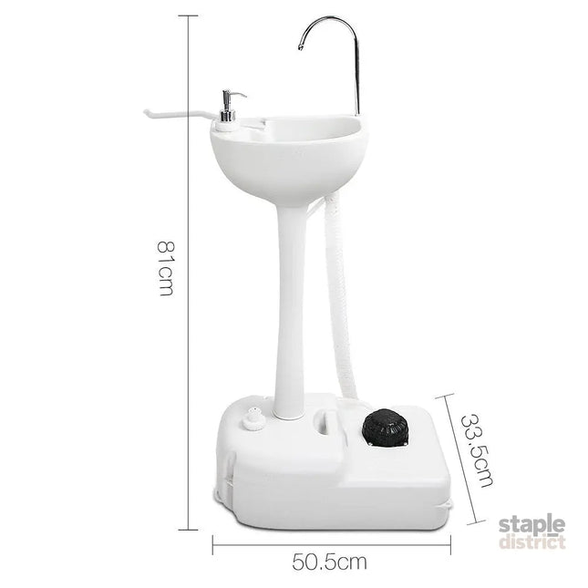 Weisshorn Camping Basin Portable Hand Wash Sink Stand 19L Capacity - Home & Garden > DIY > Kitchen & Bathroom DIY