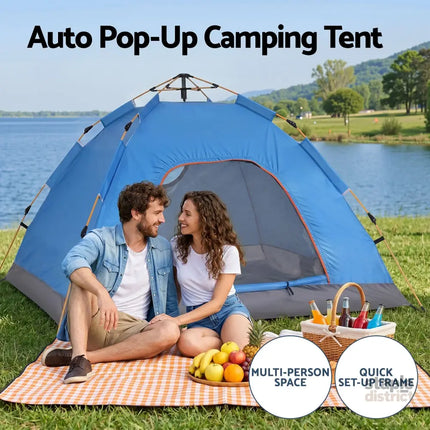 Weisshorn Camping Tent Instant Tent Pop up 2 Person Outdoor Hiking Tents Hiking Blue - Outdoor Recreation > Camping >