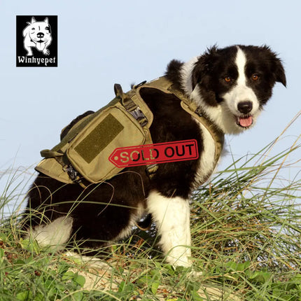Whinhyepet Military Harness - Army Green, M-1831155662973964292