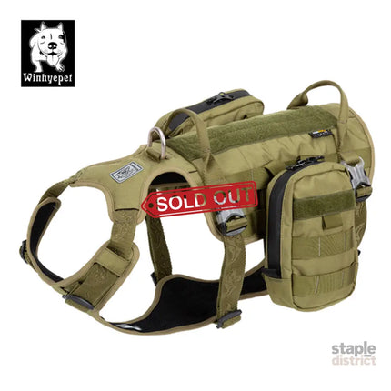 Whinhyepet Military Harness - Army Green, M-1831155662973964289
