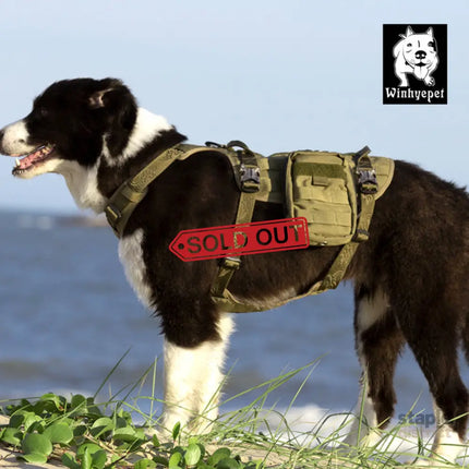 Whinhyepet Military Harness - Army Green, XL-1831155663234011139