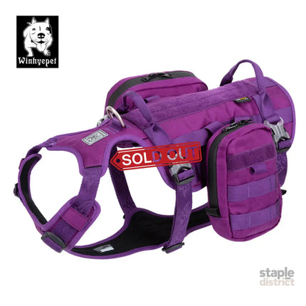 Whinhyepet Military Harness - Purple, M-1831155663376617472